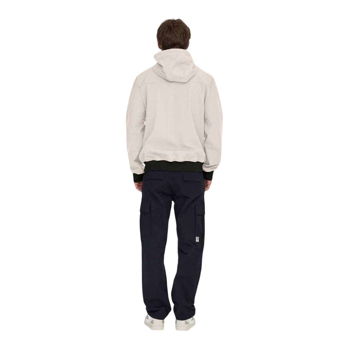 Silver - Back - Only Mens Bowie Hooded Soft Shell Jacket