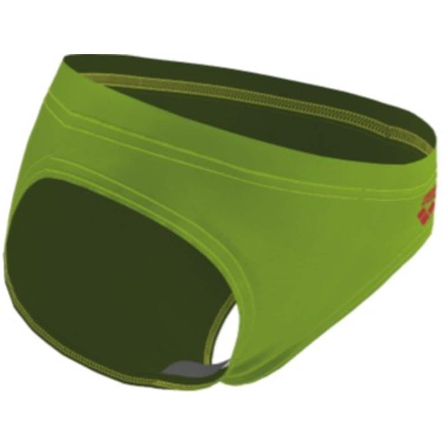 Soft Green - Side - Arena Boys Friends Back Print Swim Briefs