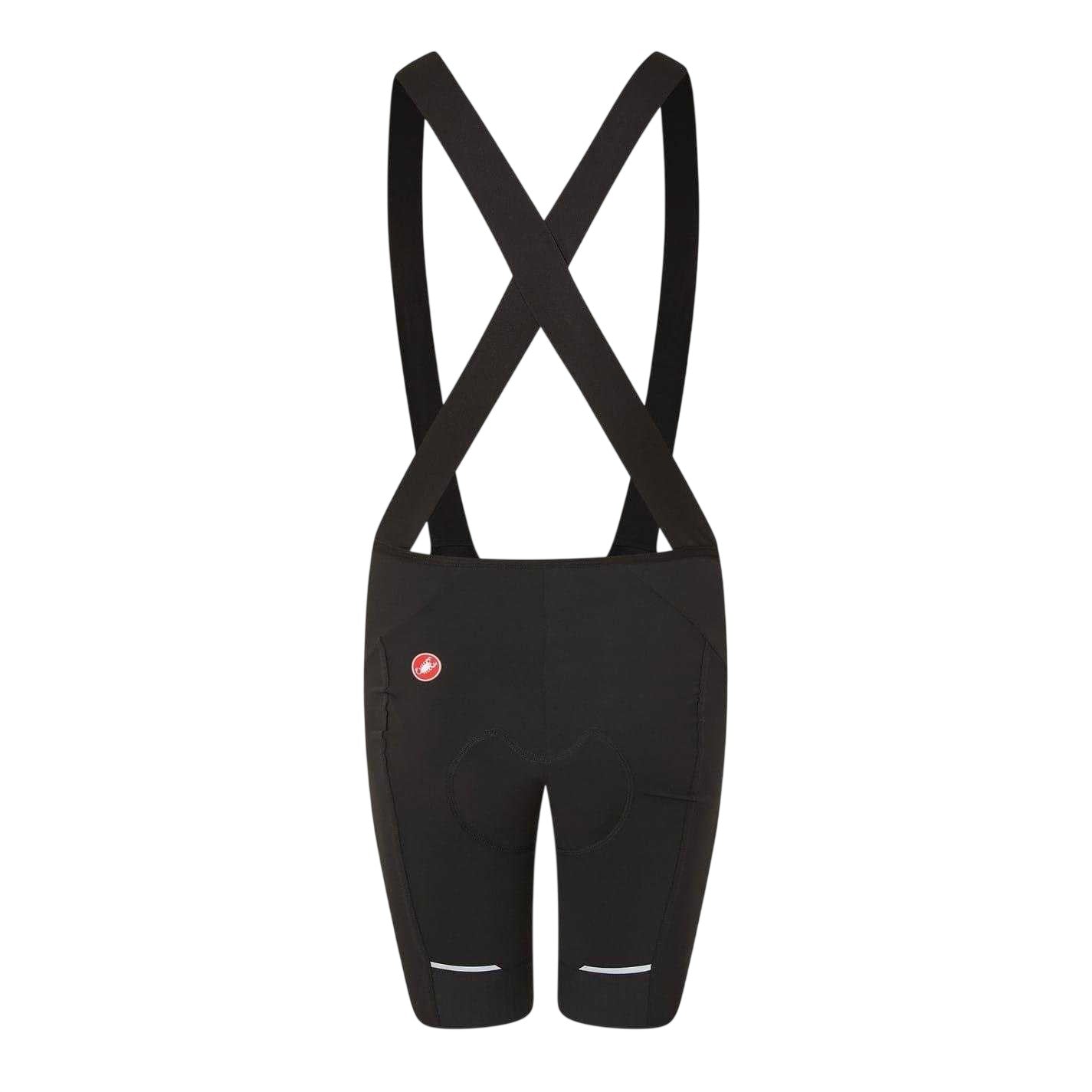 Black - Back - Castelli Womens-Ladies Velocissima 3 Cycling Bib Shorts
