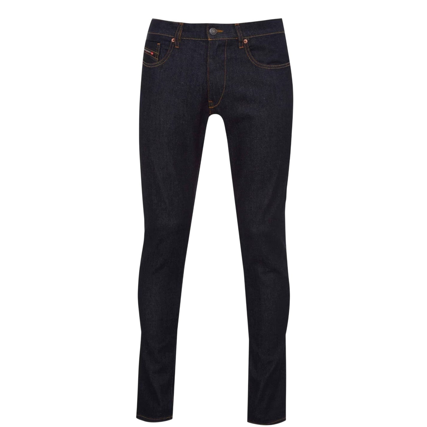 Dark Blue - Front - Diesel Mens Strukt Slim Jeans