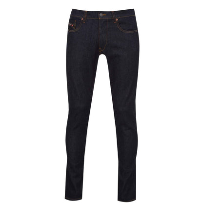 Dark Blue - Front - Diesel Mens Strukt Slim Jeans