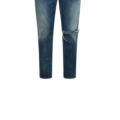 Blue Denim - Side - Diesel Mens Strukt Slim Jeans
