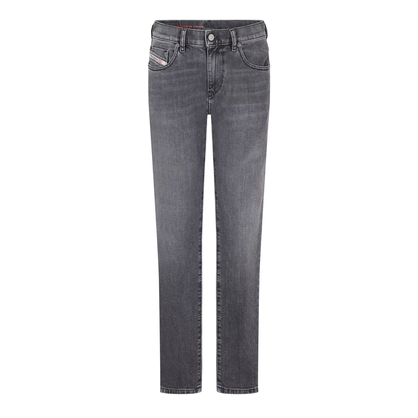 Black-Grey-Denim - Front - Diesel Mens Strukt Slim Jeans