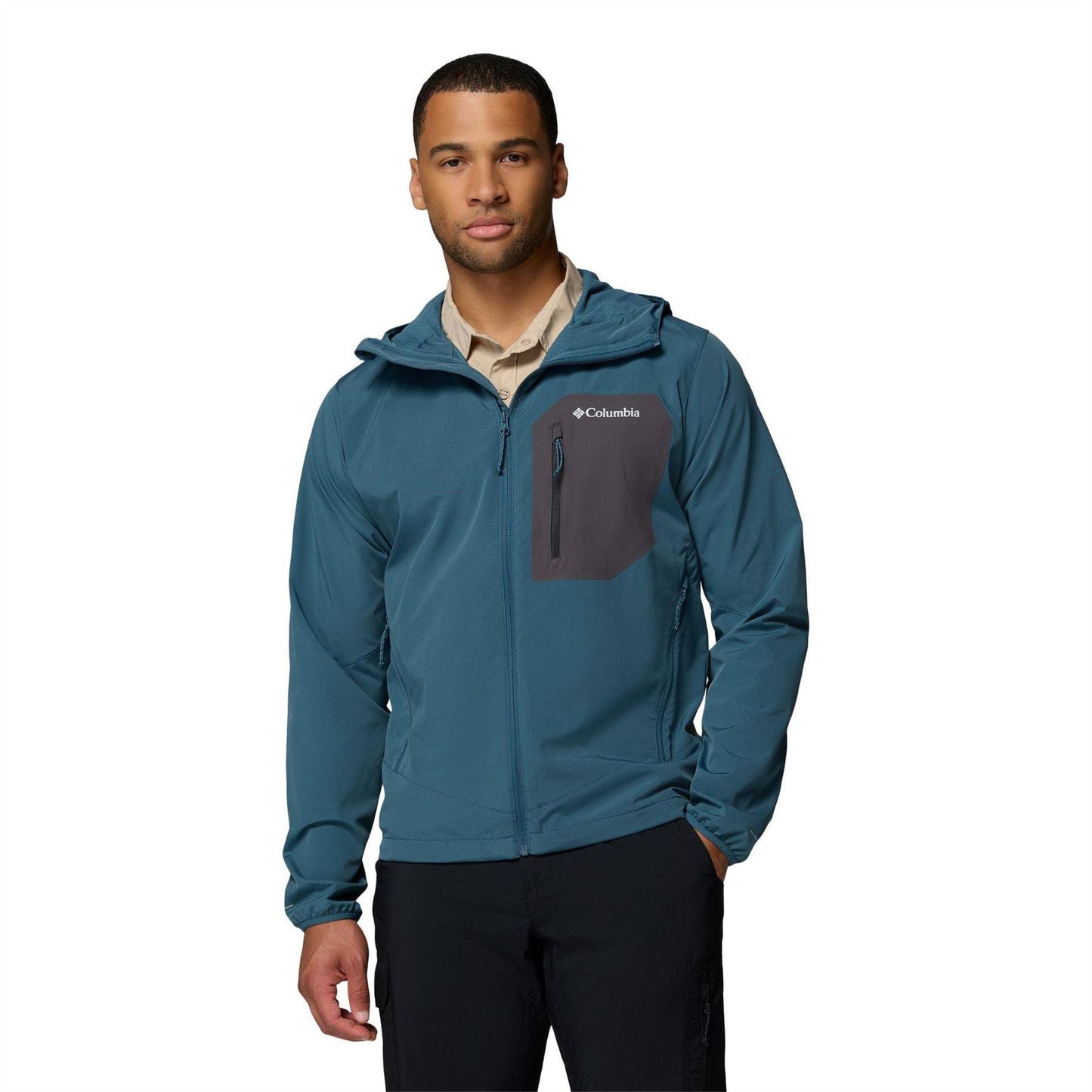 Blue - Front - Columbia Mens Tall Heights Soft Shell Jacket