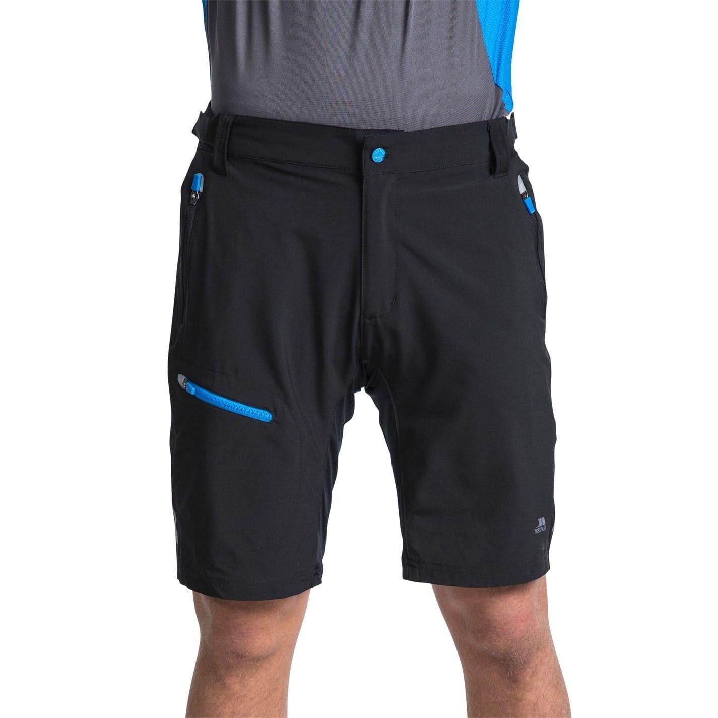 Black - Lifestyle - Trespass Mens Malaki Slim Walking Bib Shorts