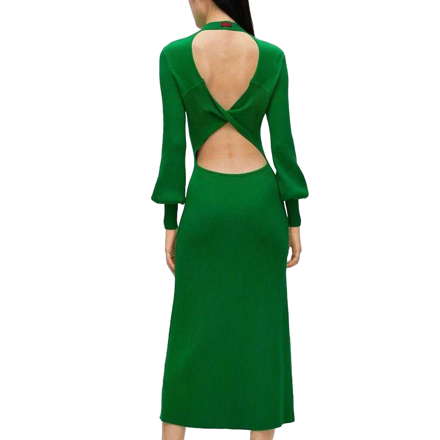 Green - Back - Hugo Womens-Ladies Slopenny Dress