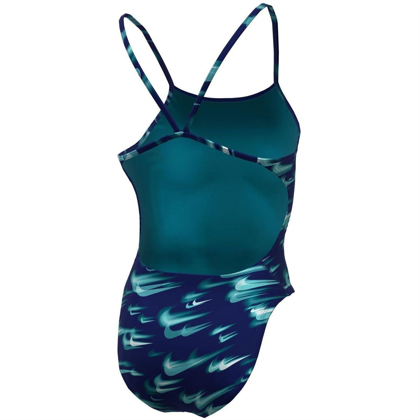Abyss Blue - Back - Nike Womens-Ladies Repeat Logo One Piece Swimsuit