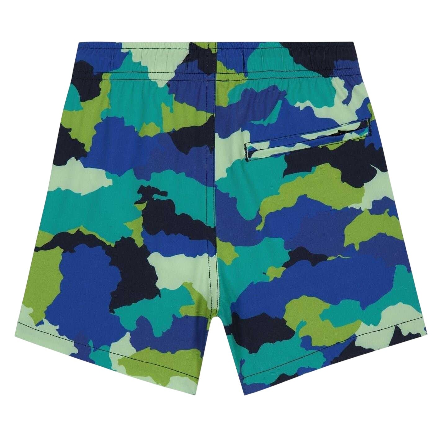 Green Camo - Back - Moda Bandidos Boys Camouflage Swimming Trunks
