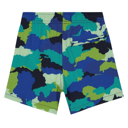 Green Camo - Back - Moda Bandidos Boys Camouflage Swimming Trunks