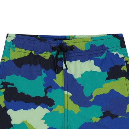 Green Camo - Side - Moda Bandidos Boys Camouflage Swimming Trunks