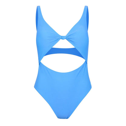 Marine - Front - Jack Wills Womens-Ladies Knotted One Piece Swimsuit