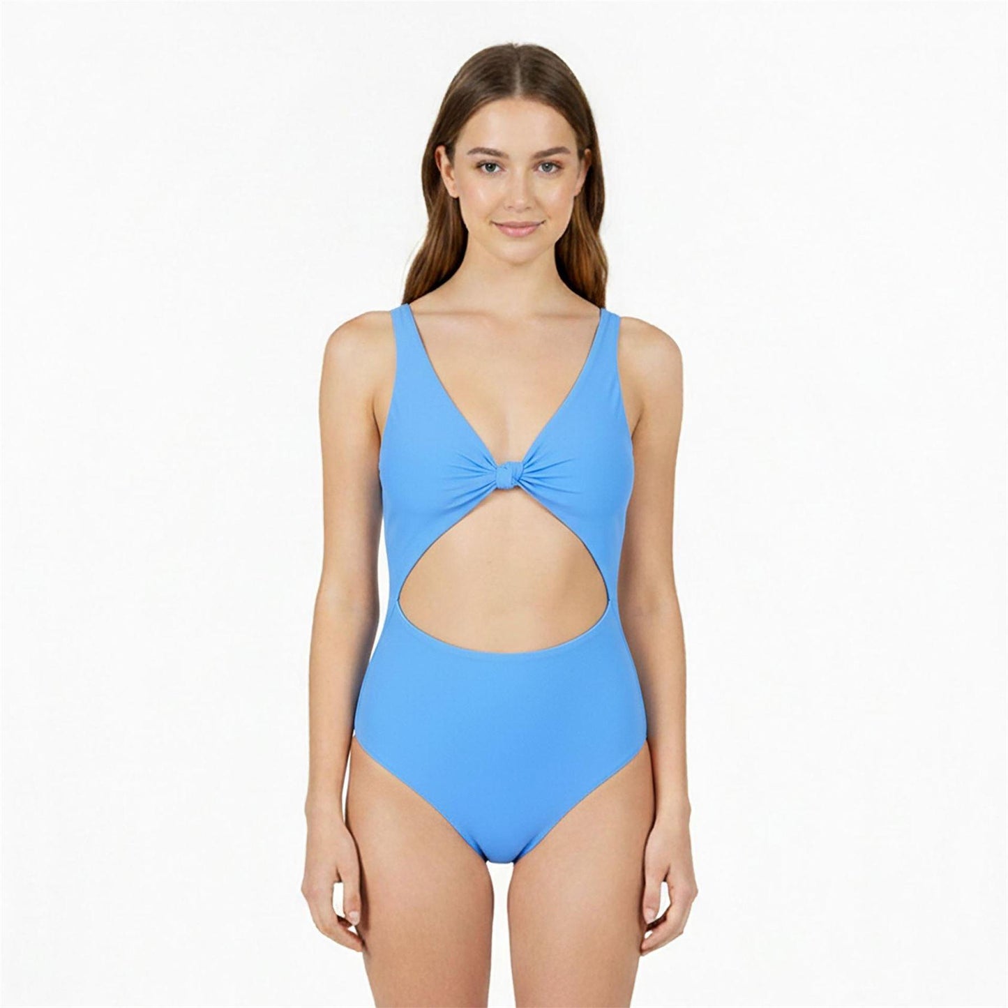 Marine - Side - Jack Wills Womens-Ladies Knotted One Piece Swimsuit