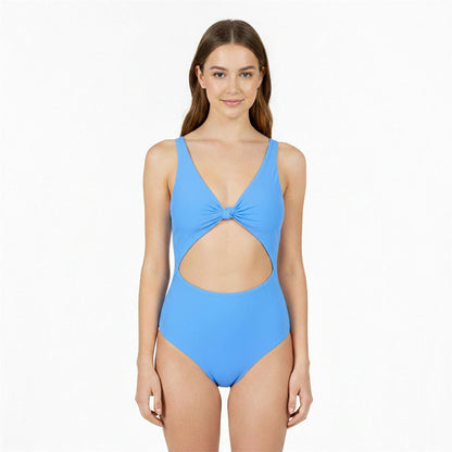 Marine - Side - Jack Wills Womens-Ladies Knotted One Piece Swimsuit