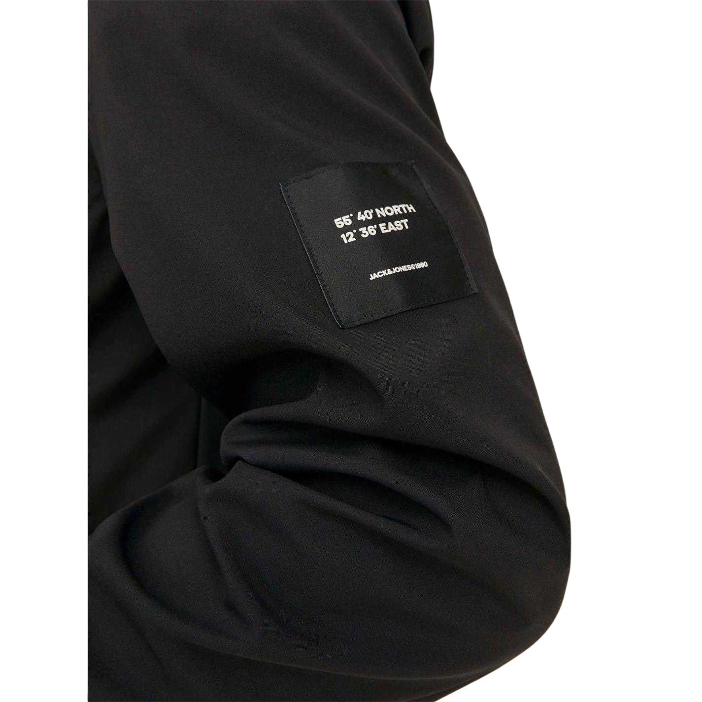 Black - Side - Jack And Jones Mens Hooded Soft Shell Jacket