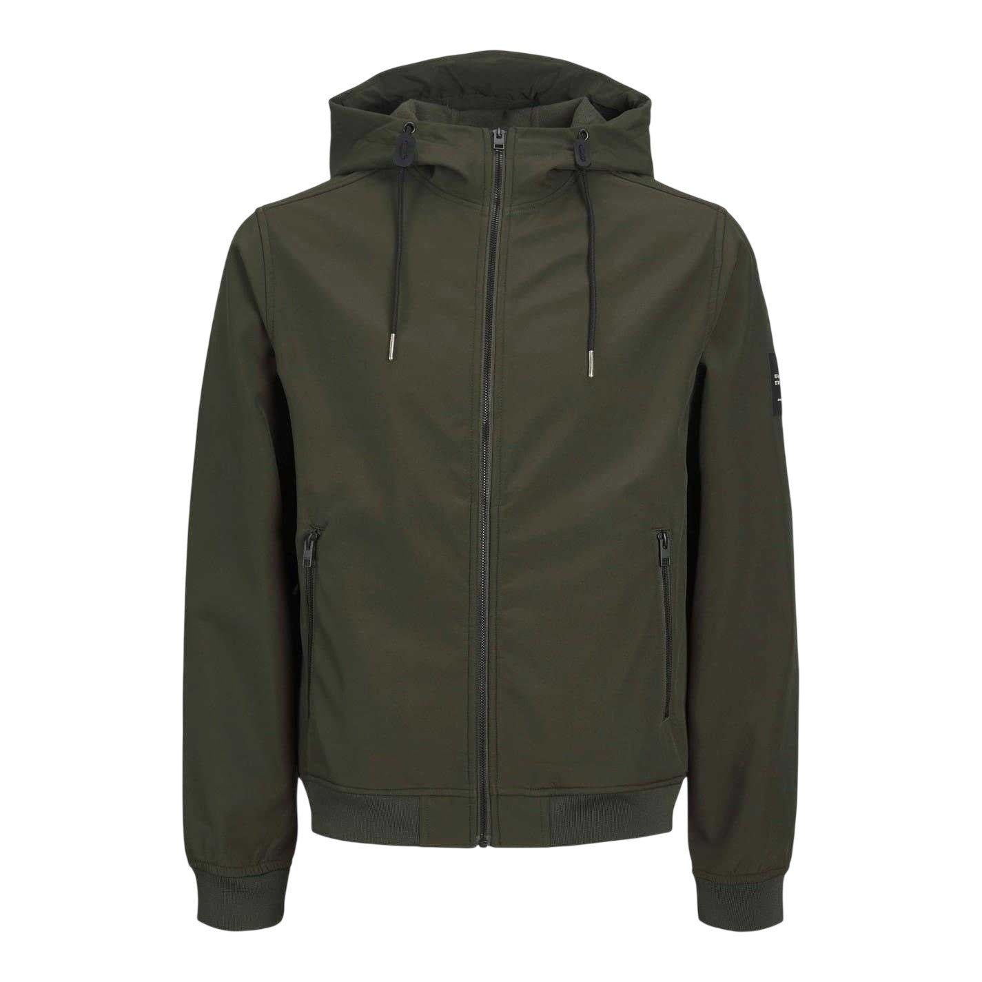 Rosin - Front - Jack And Jones Mens Hooded Soft Shell Jacket