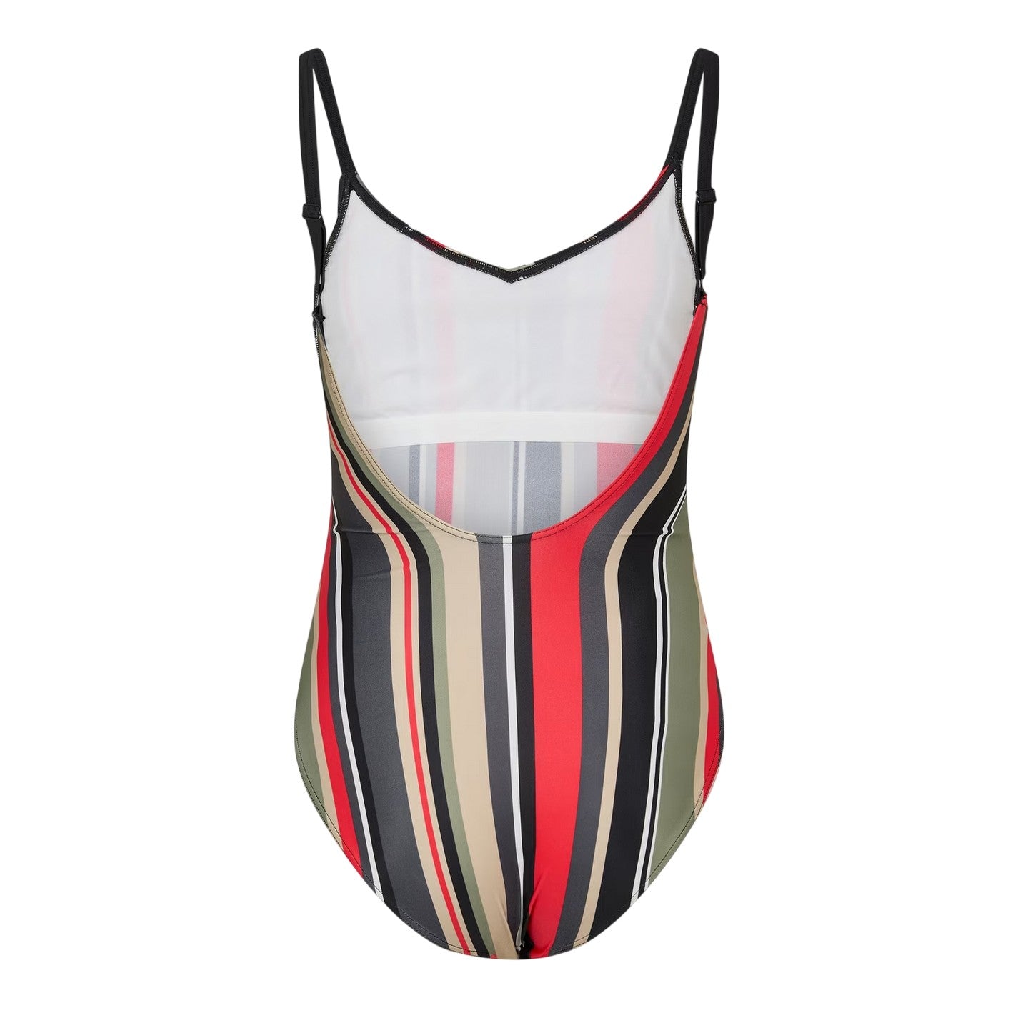 Multicoloured - Back - Zoggs Womens-Ladies Carlo Deep Scoop Fitted One Piece Swimsuit