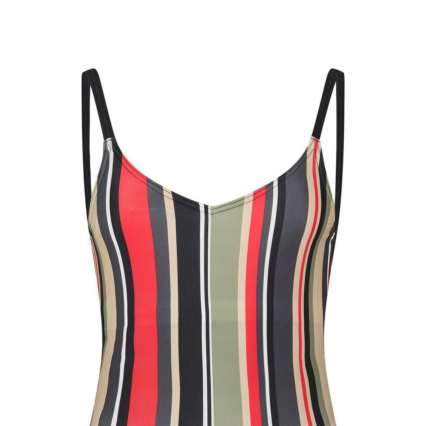 Multicoloured - Side - Zoggs Womens-Ladies Carlo Deep Scoop Fitted One Piece Swimsuit