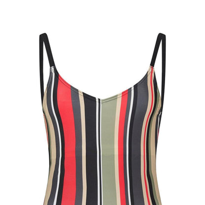 Multicoloured - Side - Zoggs Womens-Ladies Carlo Deep Scoop Fitted One Piece Swimsuit