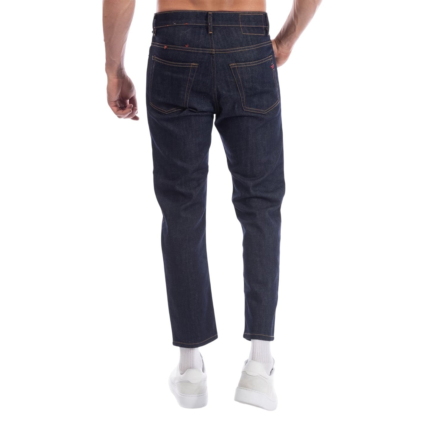 Blue Denim - Back - Diesel Mens D-Fining Tapered Jeans