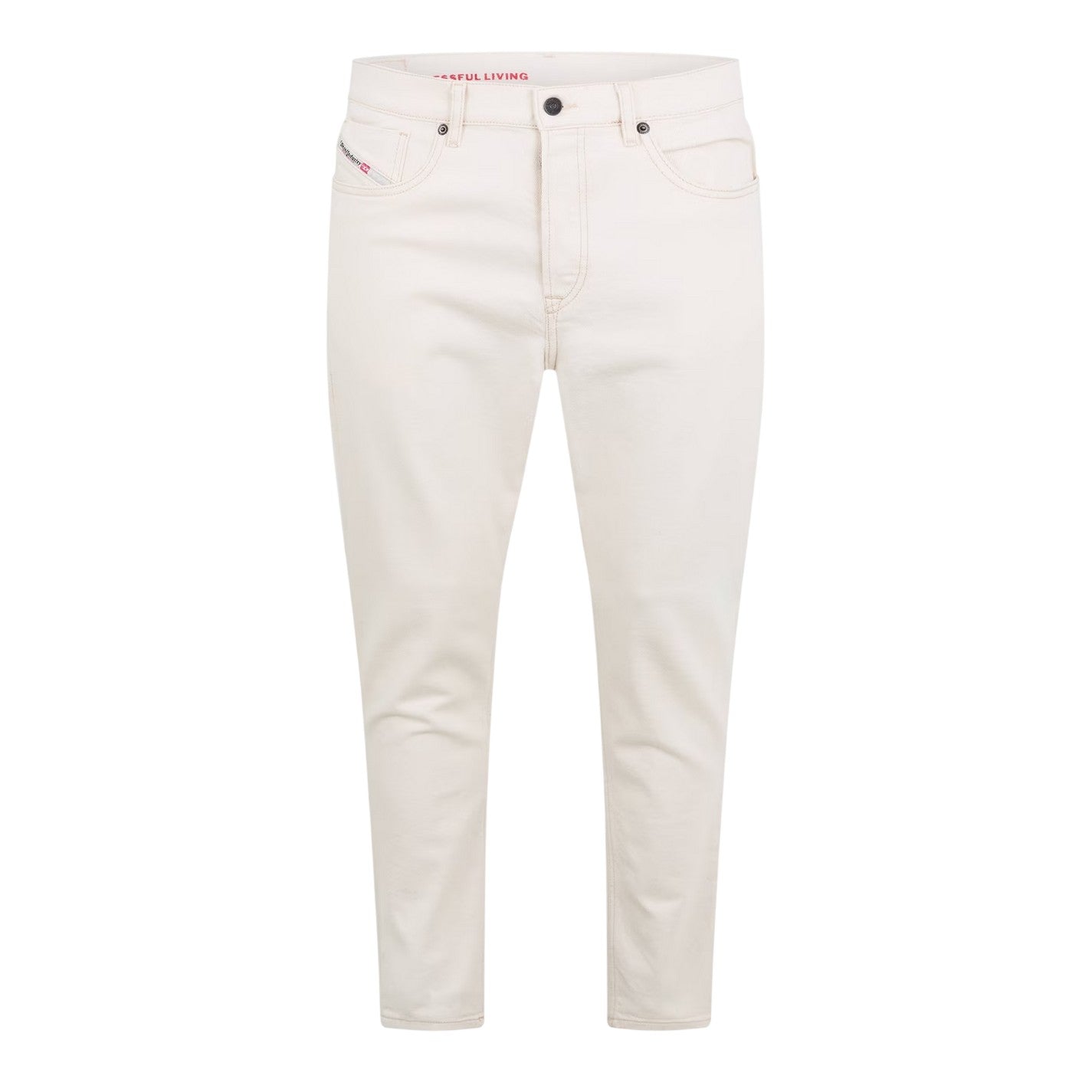 White - Front - Diesel Mens D-Fining Tapered Jeans