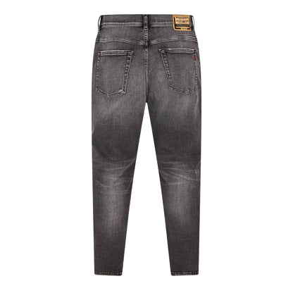 Black-Grey-Denim - Back - Diesel Mens D-Fining Tapered Jeans
