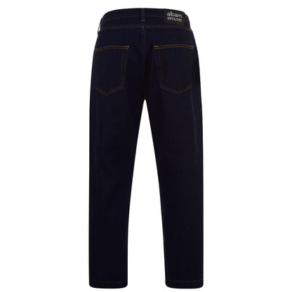 Indigo - Back - Albam Utility Mens Tapered Jeans
