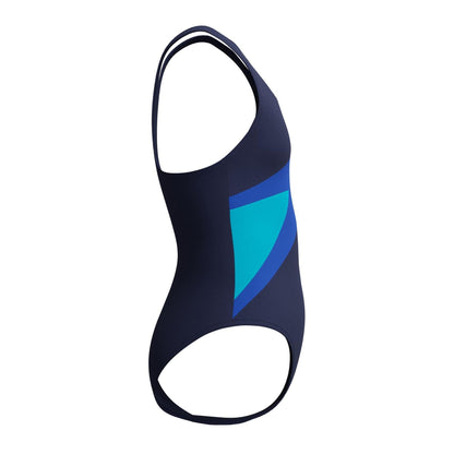 Peacoat-Deep Blue - Side - Speedo Girls HB Butterfly One Piece Swimsuit