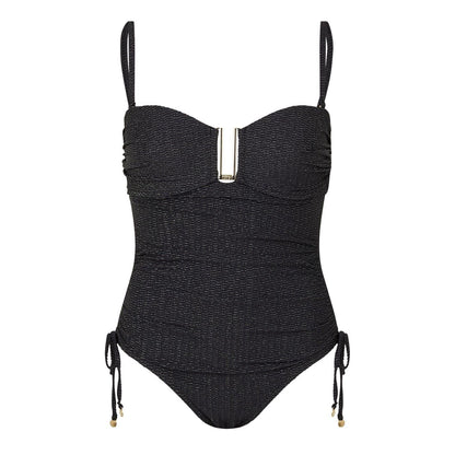 Black - Front - Biba Womens-Ladies Zebra Print One Piece Swimsuit