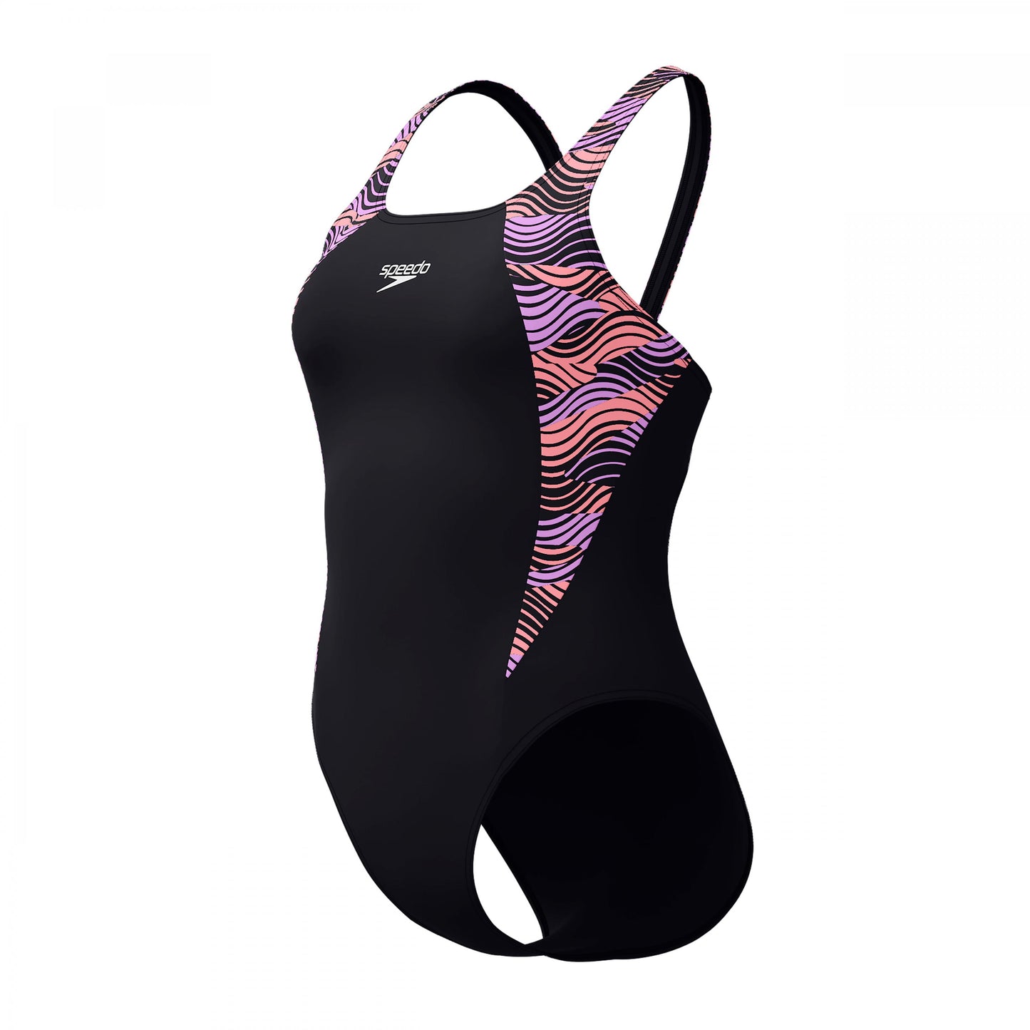 Black - Lifestyle - Speedo Womens-Ladies Hyperboom Splice Muscleback One Piece Swimsuit
