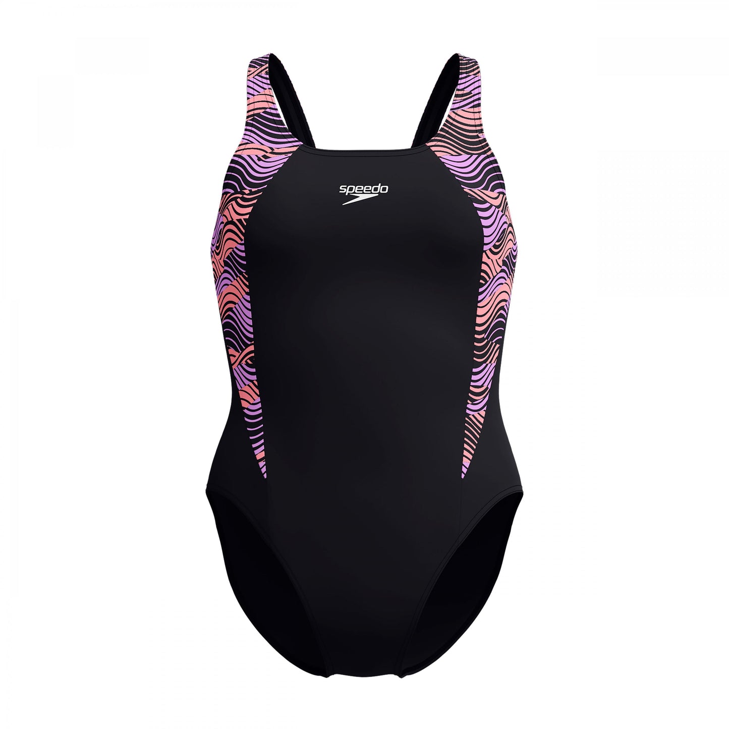 Black - Front - Speedo Womens-Ladies Hyperboom Splice Muscleback One Piece Swimsuit