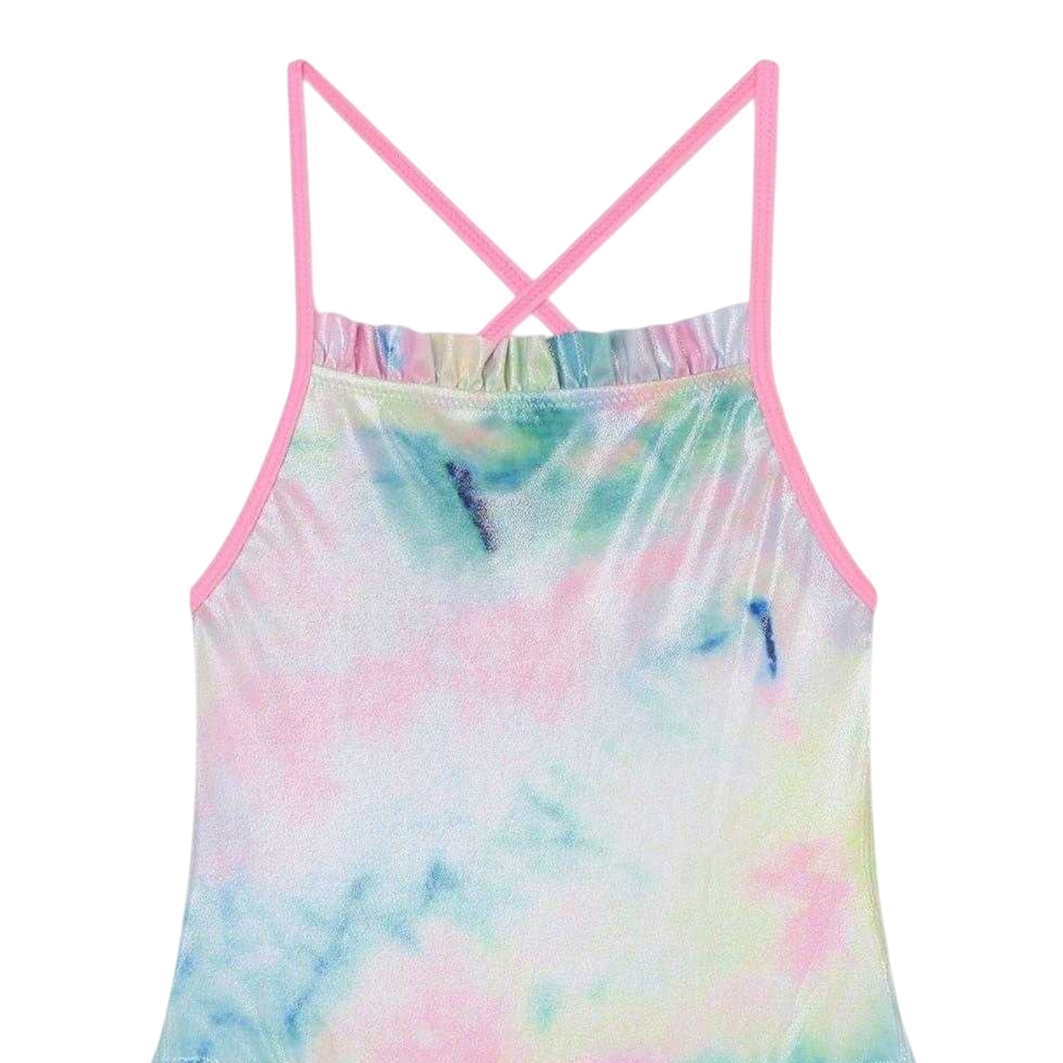 Multicoloured - Side - Billieblush Girls Printed One Piece Swimsuit