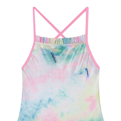 Multicoloured - Side - Billieblush Girls Printed One Piece Swimsuit