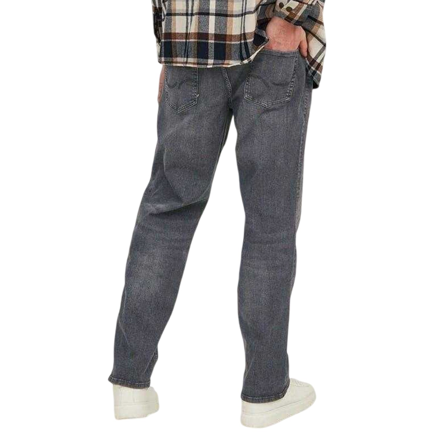 Black Denim - Back - Jack And Jones Mens Mike Denim Jeans
