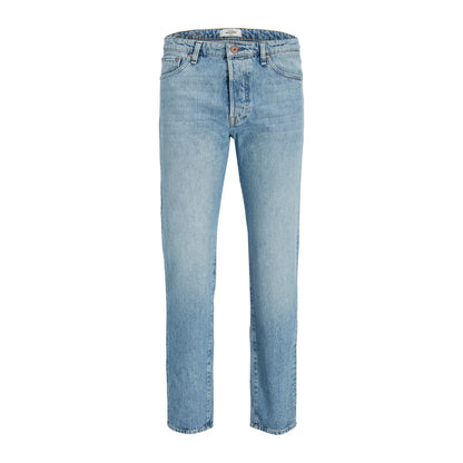 Blue Denim - Front - Jack And Jones Mens Denim 5 Pockets Slim Jeans