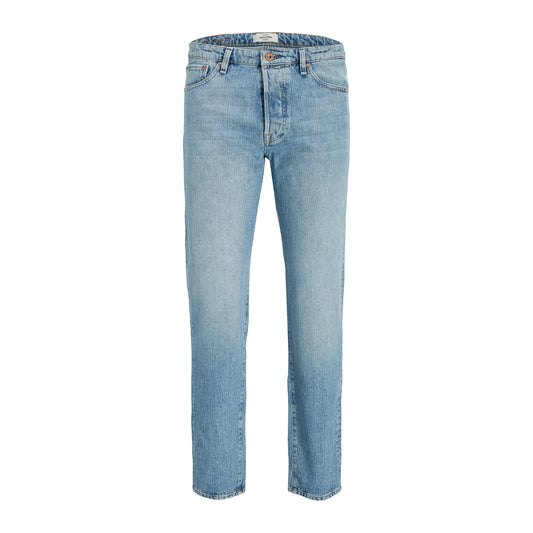 Blue Denim - Front - Jack And Jones Mens Denim 5 Pockets Slim Jeans