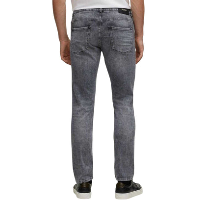 Charcoal - Back - Boss Mens Delaware3 Slim Jeans