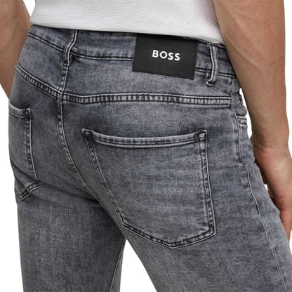Charcoal - Side - Boss Mens Delaware3 Slim Jeans
