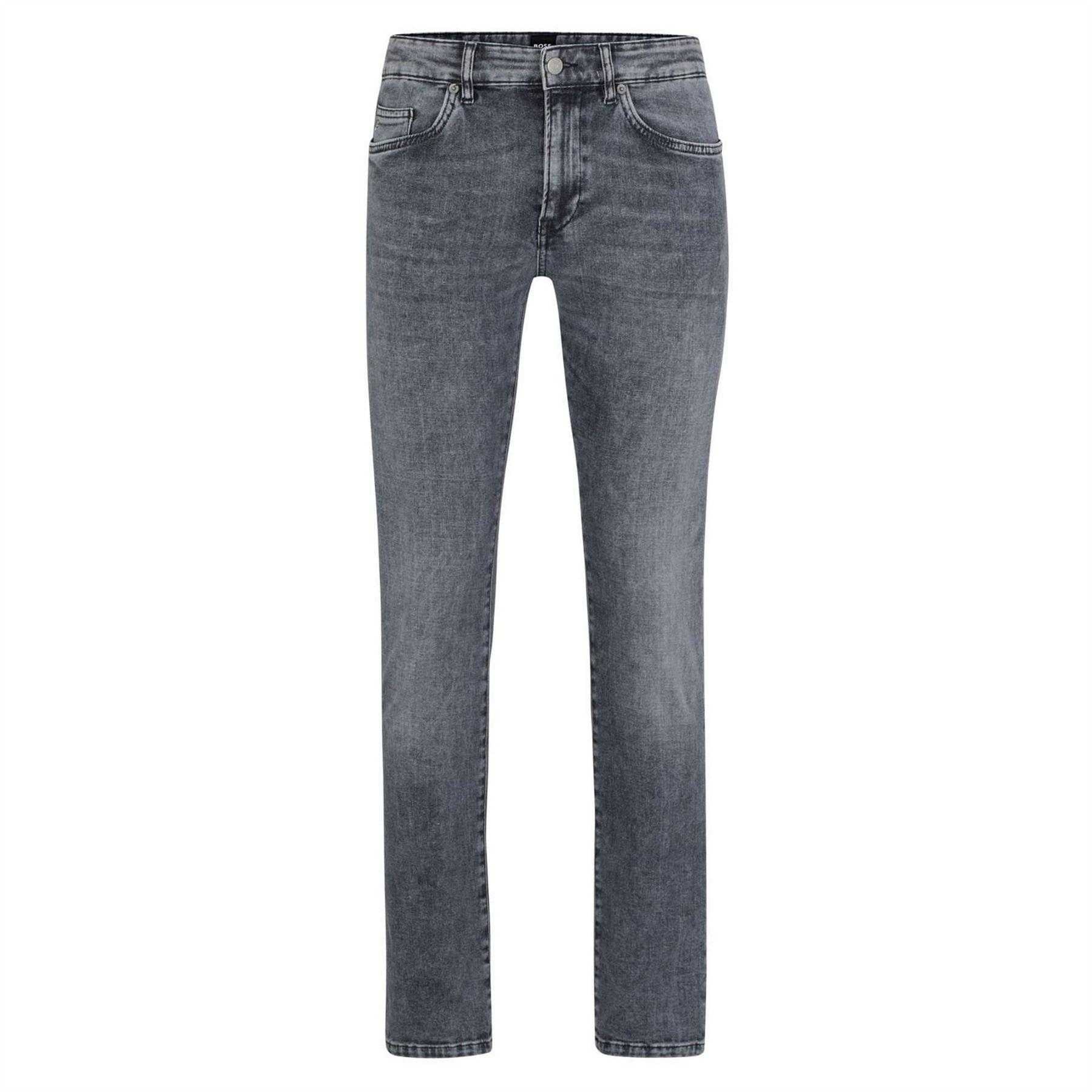 Charcoal - Front - Boss Mens Delaware3 Slim Jeans