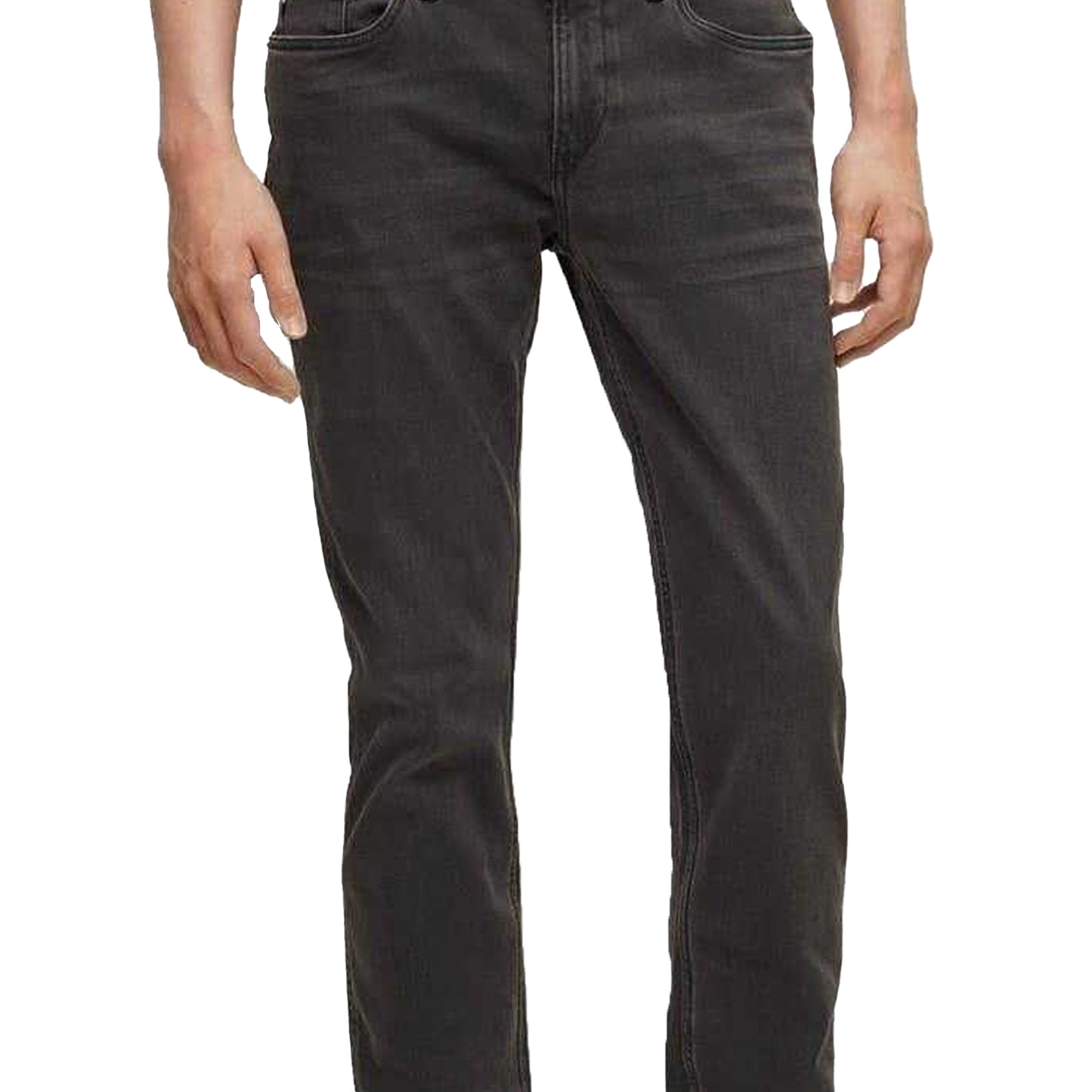 Dark Grey - Side - Boss Mens Delaware Jeans