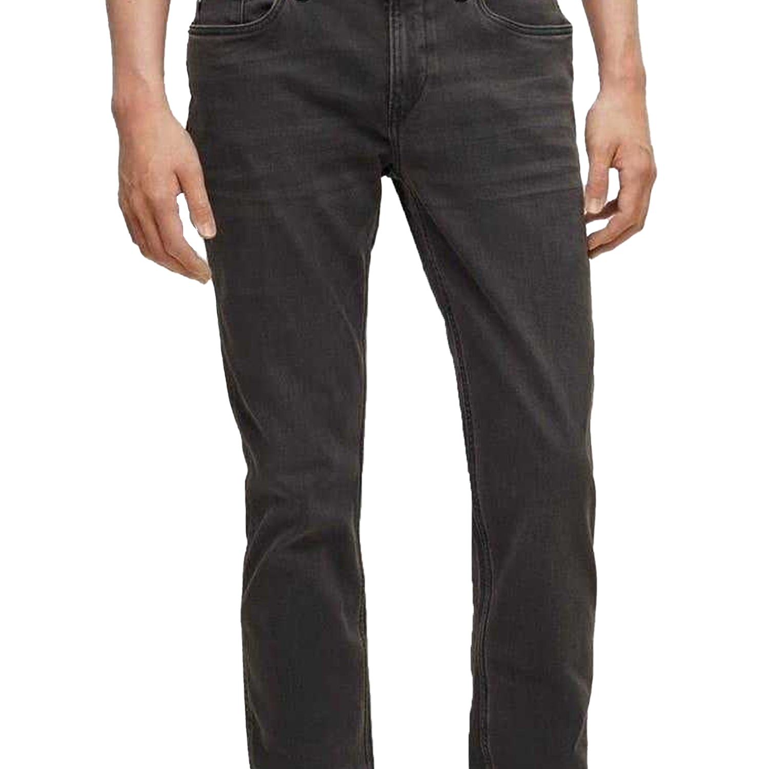 Dark Grey - Side - Boss Mens Delaware Jeans