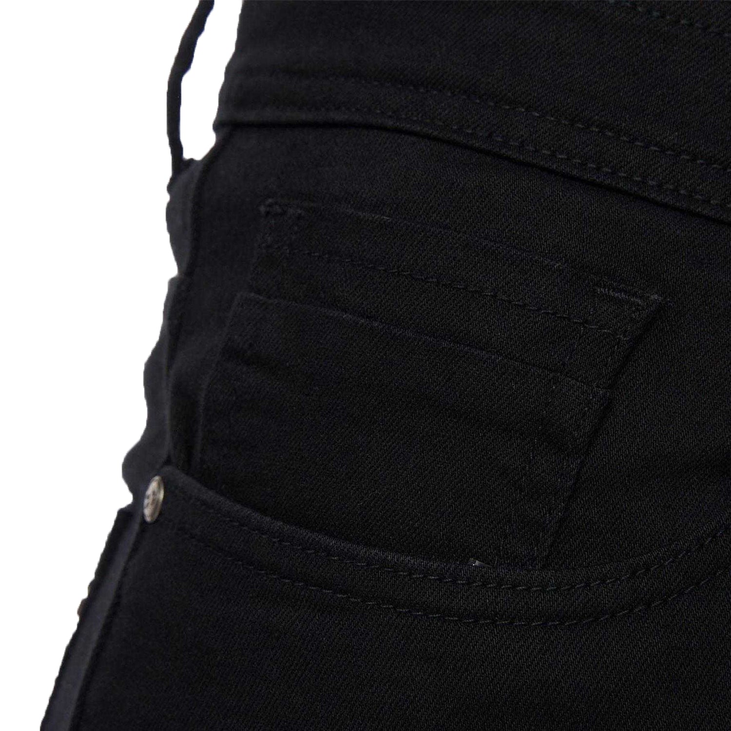 Black - Side - Crosshatch Mens Buraca Slim Jeans