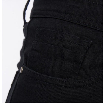 Solid Black - Side - Crosshatch Mens Buraca Slim Jeans
