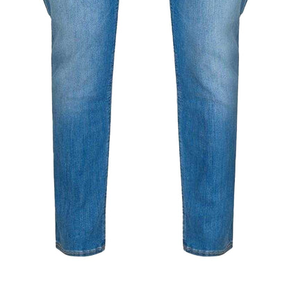 Bright Blue - Side - Boss Mens Delaware Denim 5 Pockets Slim Jeans