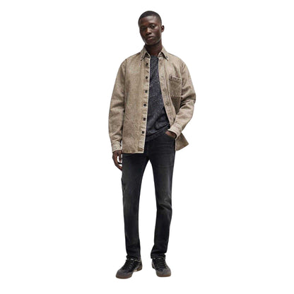 Dark Grey - Side - Boss Mens Delaware 5 Pockets Slim Jeans