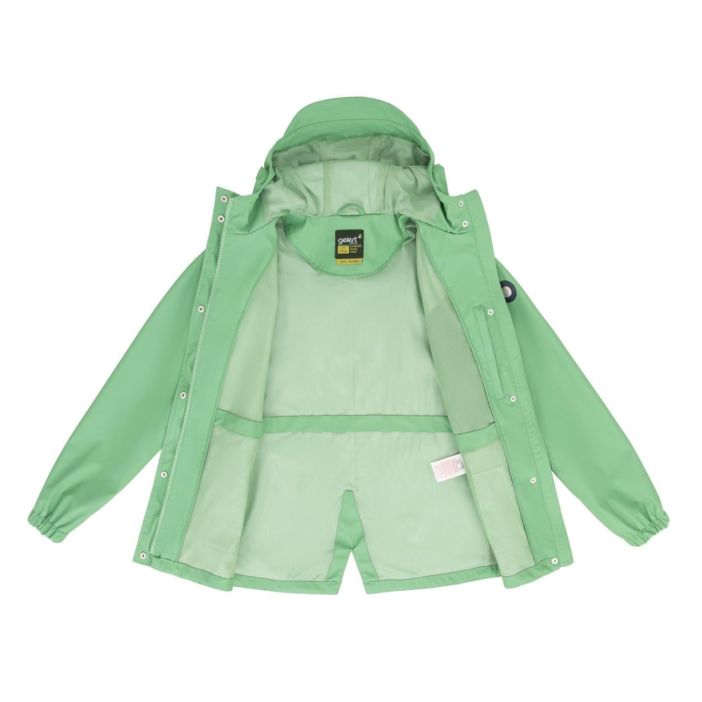 Moss Green - Side - Gelert Childrens-Kids Coast PU Jacket