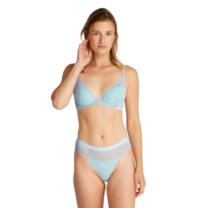 Straw - Side - Calvin Klein Womens-Ladies Lace Lined Plunge Bra