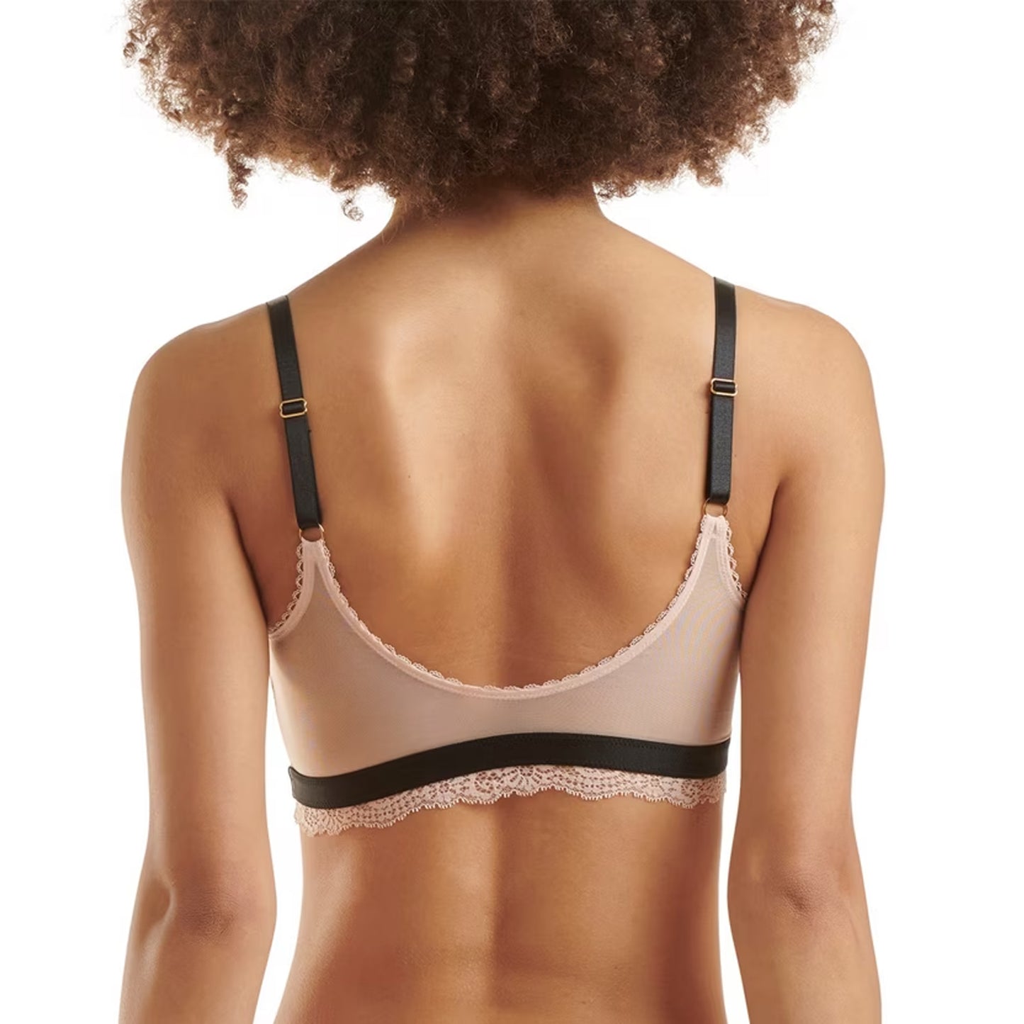 Peach Whip - Back - Adidas Womens-Ladies Rubberised Logo Lace Bralette
