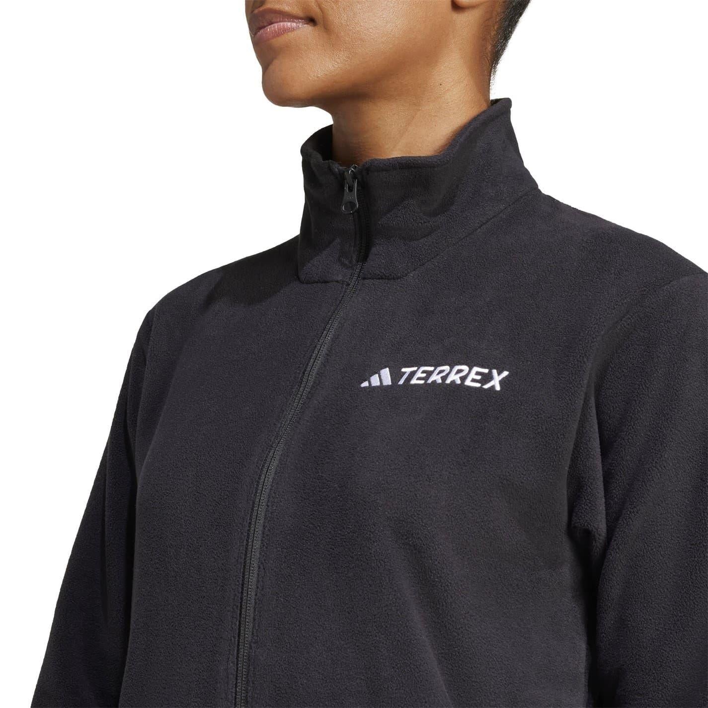 Black - Side - Adidas Womens-Ladies Xperior Softshell Fleece Jacket