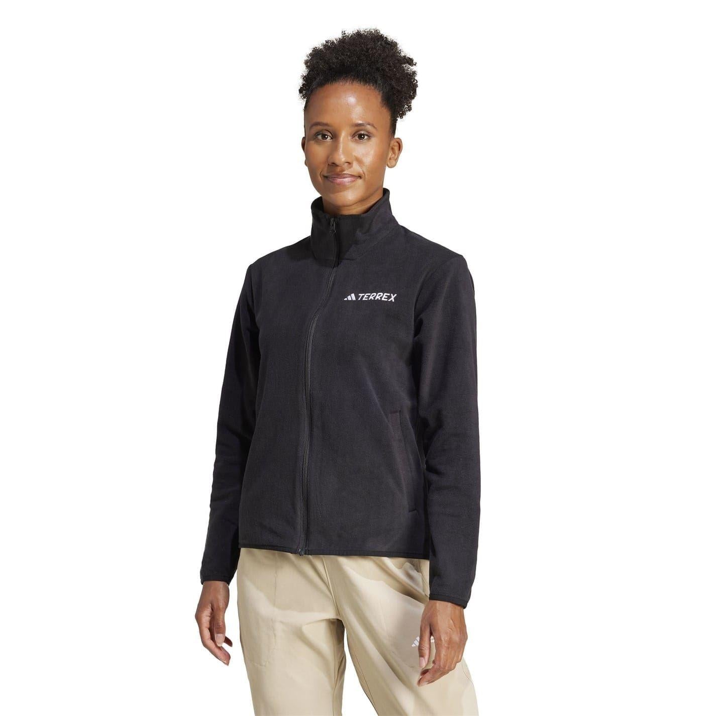 Black - Lifestyle - Adidas Womens-Ladies Xperior Softshell Fleece Jacket