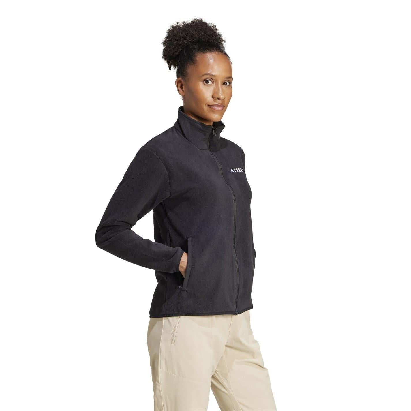 Black - Pack Shot - Adidas Womens-Ladies Xperior Softshell Fleece Jacket